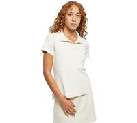 Kurzarmshirt URBAN CLASSICS "Urban Classics Damen Ladies Towel Polo Tee" Gr. S, weiß (palewhite) Damen Shirts (85598230-S) palewhite