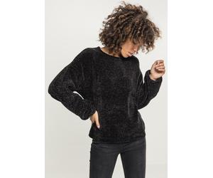 Urban Classics Damen Pullover Ladies Oversize Chenille Sweater Black-5XL