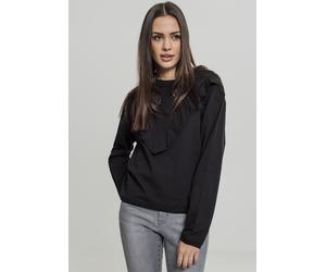 Urban Classics Damen Pullover Ladies Terry Volant Crew Black-XS