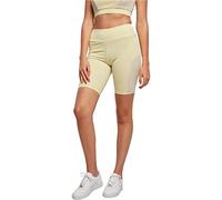 Urban Classics Damen Ladies Color Block Cycle Yoga-Shorts, softyellow/softseagrass, 5XL