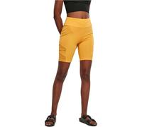 Urban Classics Ladies High Waist Tech Mesh Cycle Shorts in Gr. S in Orange
