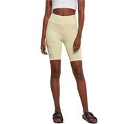 Urban Classics Ladies High Waist Tech Mesh Cycle Shorts in Gr. XS in Gelb