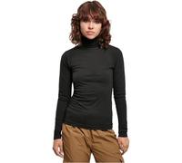 Urban Classics Damen Longsleeve Ladies Turtleneck Longsleeve Black-M