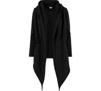 Urban Classics Damen Sweatcardigan TB1330 – Regular Fit, Einfarbig, Schwarz, Gr. 3XL