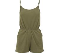 Urban Classics Damen Relaxed Jumpsuit Ladies Short Spaghetti TB1531, Gr. Small, Grün (Olive 176)