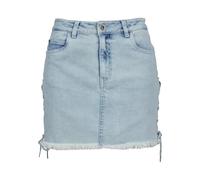 Urban Classics Damen Rock Ladies Denim Lace Up Skirt TB2002, Mini, Einfarbig, Gr. 38 (Herstellergröße: 28), Blau (Blue Bleached 01375)