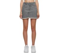 Urban Classics Damen Rock Ladies Heavy Mini Denim Skirt, Jeans Minirock, kurzer Jeansrock mit offenem Saum