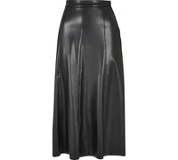 Urban Classics Damen Rock Ladies Synthetic Leather Midi Skirt Black XS