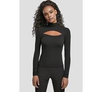 Urban Classics Damen Ladies Cut-Out Turtleneck Longsleeve T-Shirt, Black, M