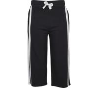 Urban Classics Damen Schlag Sporthose Ladies Taped Terry Culotte TB1977, Gr. 34 (Herstellergröße: XS), Schwarz (Black/White 00826)