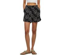 Urban Classics Damen Shorts Ladies AOP Viscose Resort Shorts blackflower 4XL