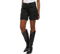 Urban Classics Damen Baumwoll-Cargo-Shorts lässig, Knopf & RV, Gürtelschlaufen, Gr. 26-32
