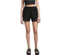 Urban Classics Damen Shorts Ladies Crochet Lace Resort Shorts Black 4XL
