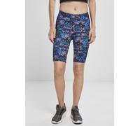 Urban Classics Damen Shorts Ladies High Waist Camo Tech Cycle Shorts Digital Duskviolet Camo-S