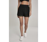 Urban Classics Damen Shorts Ladies Laces Shorts Black-XS