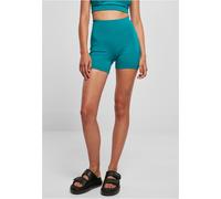 Urban Classics Damen Shorts Ladies Recycled High Waist Cycle Hot Pants Watergreen-4XL