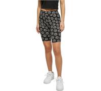 Urban Classics Damen Shorts Ladies Soft AOP Cycle Shorts blackpeace S