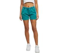 Urban Classics Sweatshorts Damen Stone Washed Shorts – 70/30 Baumw./Polyester, weit, watergreen 4XL