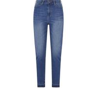 Urban Classics Damen Jeans – Ladies Skinny High Waist Open Hem, blue washed, Größe 26