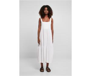 Urban Classics Damen-Sommerkleid mit Volant, 7/8-Länge, weiß, Größe L