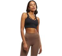 Sport-BH URBAN CLASSICS "Urban Classics Ladies Sports Bra crossed", Damen, Gr. M, Cup 0, schwarz, 80% Nylon, 20% Elasthan, BHs Sport-BH (17017840-M)