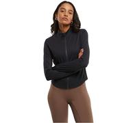 Urban Classics Damen Sportjacke Ladies Sports Jacket Slim, Damen Trainingsjacke mit Daumenlöcher und hohem Kragen mit Kinnschutz, Größen XS - XL