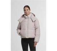 Winterjacke URBAN CLASSICS "Urban Classics Ladies Hooded Collar Puffer Jacket", Damen, Gr. XL, cloud, 100% Polyester, unifarben, normal, ohne Ausschnitt, Jacken Winterjacke (63006253-XL) cloud