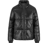 Urban Classics Damen Steppjacke Recycled Short Shiny Puffer Jacket – glänzend, Loose Fit, Schwarz M