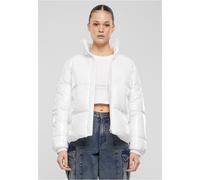 Urban Classics Damen Steppjacke Ladies Recycled Short Shiny Puffer Jacket TB7003 White-M