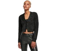 Urban Classics Damen Strickjacke Ladies Cropped Feather Cardigan Black 5XL