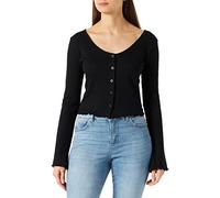 Urban Classics Damen Strickjacke Ladies Cropped Rib Cardigan Black 3XL