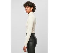 Urban Classics Damen Strickjacke Ladies Cropped Rib Knit Zip Cardigan Whitesand-XS