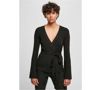 Urban Classics Damen Ladies Rib Knit Wrapped Cardigan Sweater, Schwarz, 5XL EU