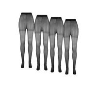 Urban Classics Damen Strumpfhosen 30 Denier Tights 4-Pack Black L/XL