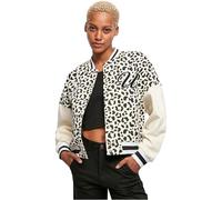 Urban Classics Ladies AOP Oversized College Sweat Jacket in Gr. L in Beige