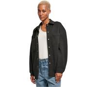 Urban Classics Damen TB5470-Ladies Quilted Sweat Overshirt Strickjacke, Black, L