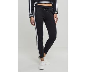Urban Classics Damen Sweatpants Ladies Interlock Jogpants Black/White-M