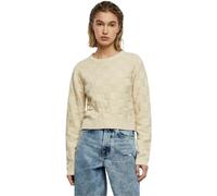 Urban Classics Damen Sweatshirt Ladies Check Knit Sweater Sand M