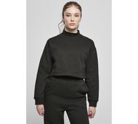 Urban Classics Damen Sweatshirt Ladies Cropped Oversized Sweat High Neck Crew Black-3XL
