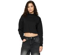 Urban Classics Ladies Cropped Oversized Sweat High Neck Crew Frauen in Gr. 5XL in Schwarz