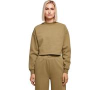 Urban Classics Ladies Cropped Oversized Sweat High Neck Crew in Gr. XL in Olive