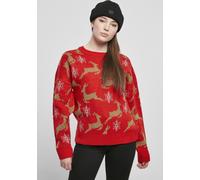 Urban Classics Ladies Oversized Christmas Sweater Frauen in Gr. S in Rot