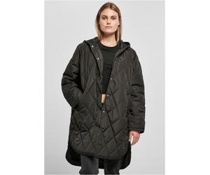 Urban Classics Damen Sweatshirt Ladies Oversized Diamond Quilted Hooded Coat Black-XS