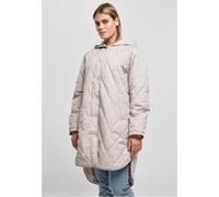 Urban Classics Damen Sweatshirt Ladies Oversized Diamond Quilted Hooded Coat Warmgrey-S