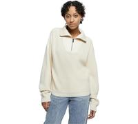 Sweatjacke URBAN CLASSICS "Urban Classics Damen Ladies Oversized Knit Troyer", Damen, Gr. XL, beige (sand), 50% Baumwolle, 50% Polyacryl, unifarben, Langarm, Sweatjacken (52986753-XL) sand