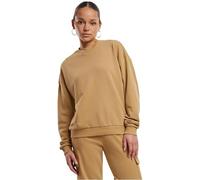 Sweater URBAN CLASSICS "Urban Classics Damen Ladies Oversized Light Terry Crewneck", Damen, Gr. M, beige (unionbeige), 70% Baumwolle, 30% Polyester, unifarben, Rundhals, Sweatshirts (50892056-M) union