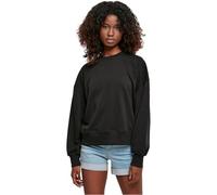 Urban Classics Damen Sweatshirt Ladies Oversized Rainbow Crewneck, Farbe Black, Größe S