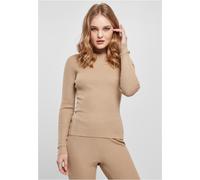 Urban Classics Ladies Rib Knit Turtelneck Sweater in Gr. 4XL in Beige