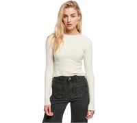 Urban Classics Damen TB5442-Ladies Short Rib Knit Twisted Back Sweater Sweatshirt, whitesand, M