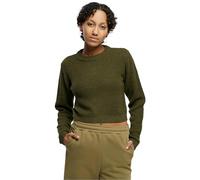 Urban Classics Rundhalspullover Short Waffle Sweater Damen 100% Polyacryl Summerolive XL